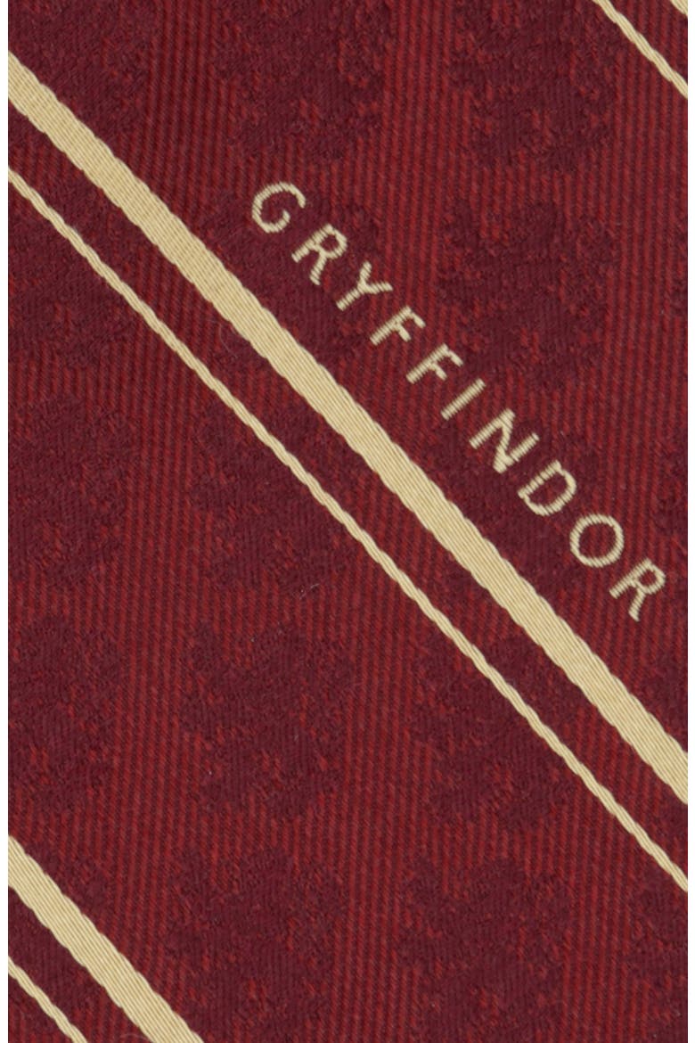 Harry Potter Gryffindor Stripe Silk Tie, Alternate, color, MAROON