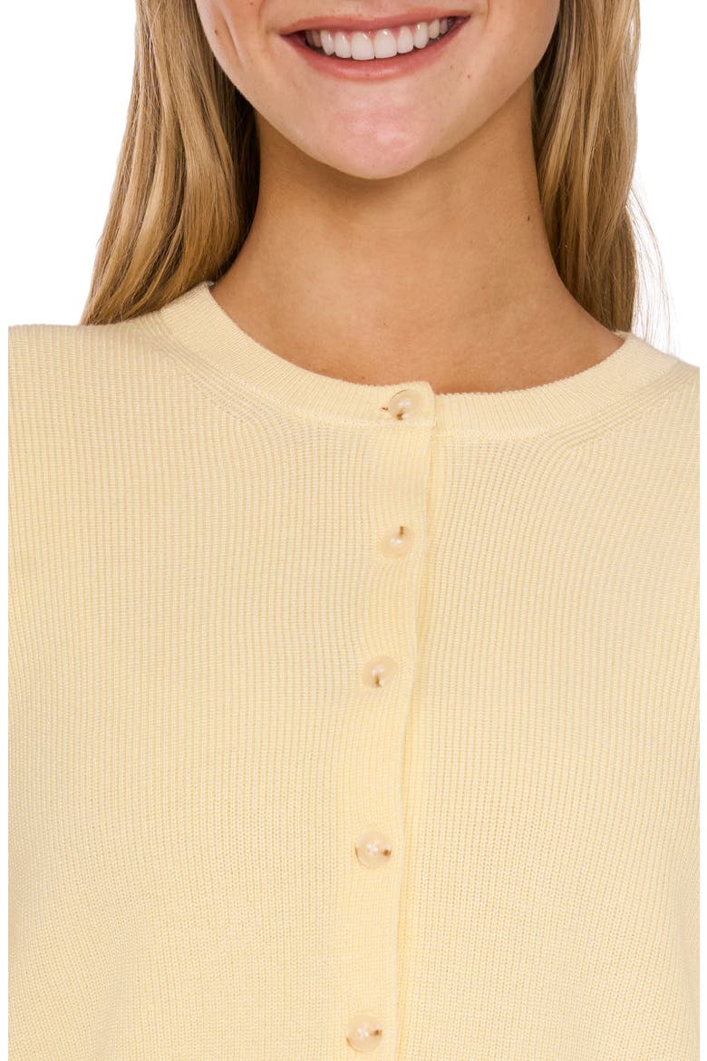 Crewneck Cardigan, Alternate, color, LEMON DROP