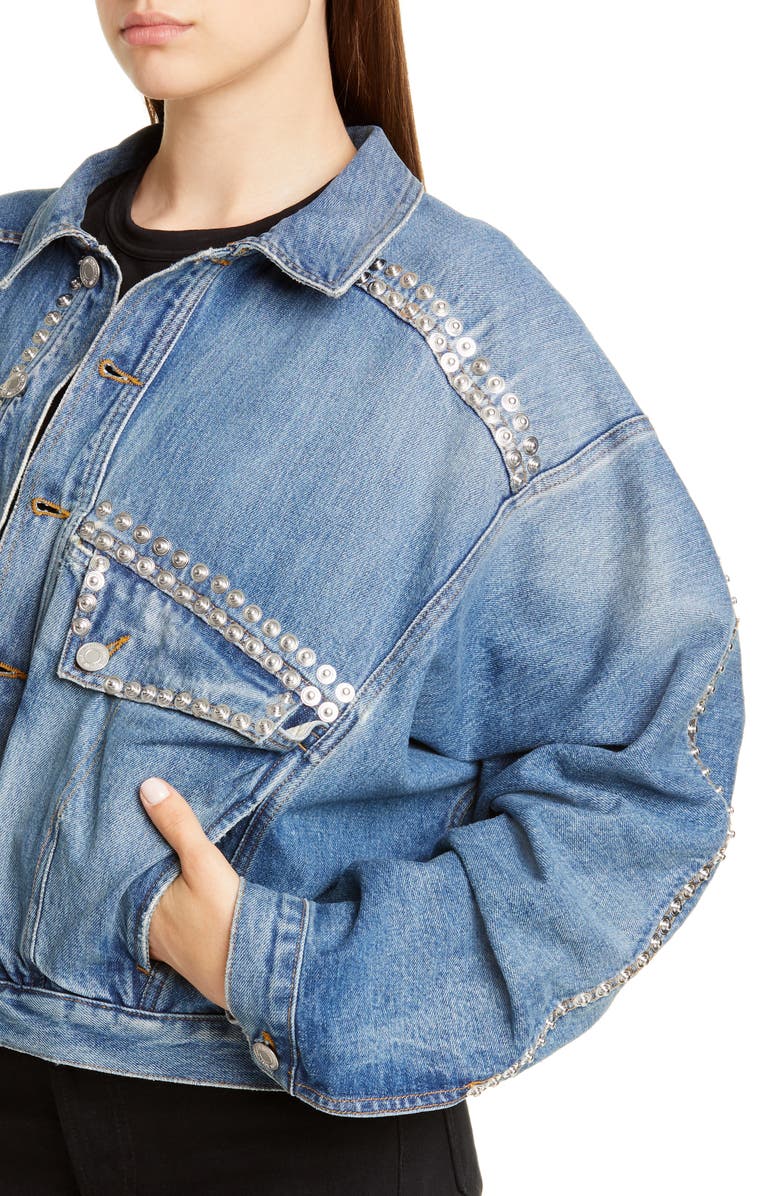 Martine Rose Displaced Denim Jacket, Alternate, color,