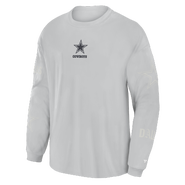 FANATICS Men's Fanatics Gray Dallas Cowboys Oversized Type Play Long Sleeve T-Shirt