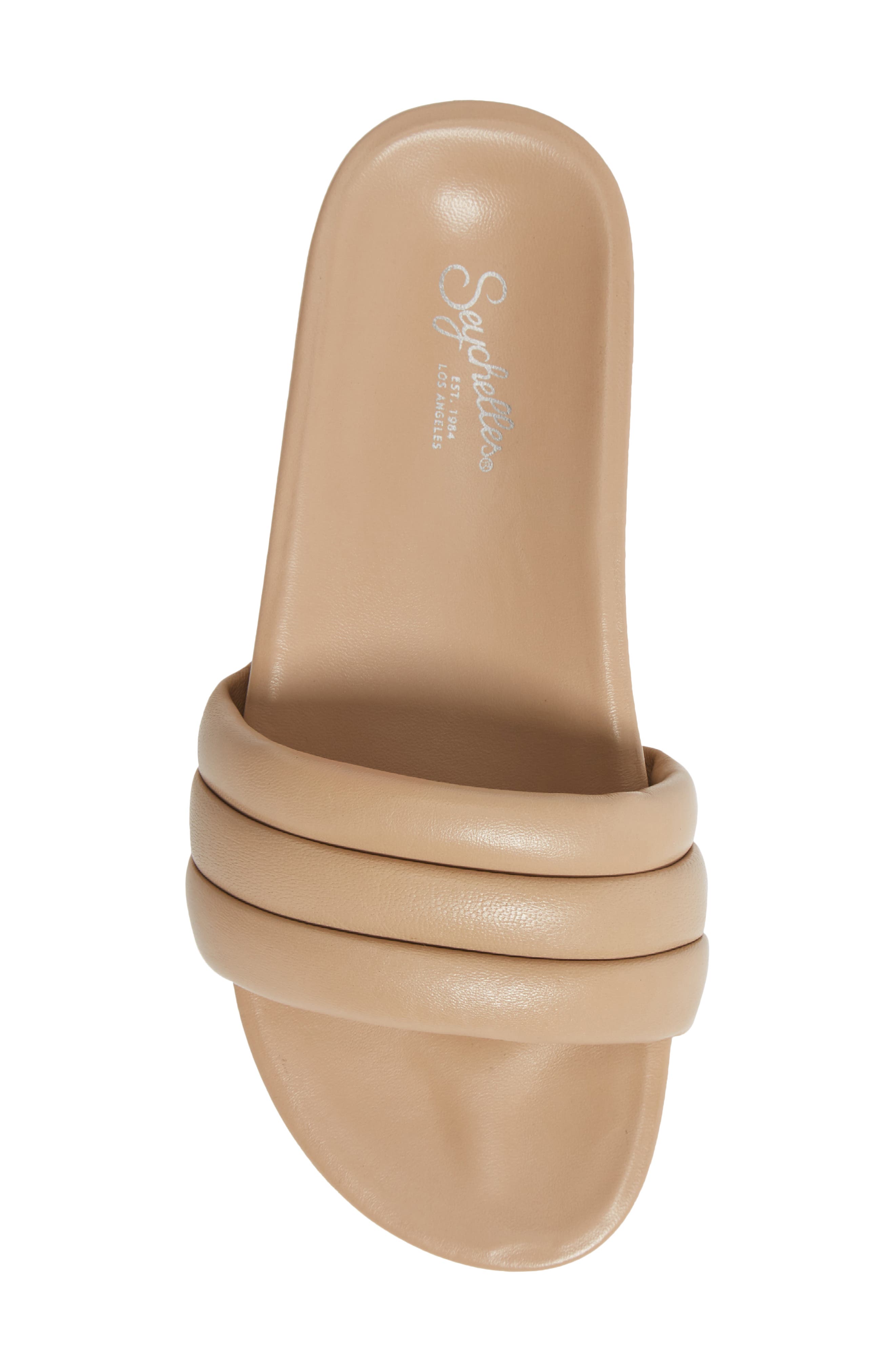 Low Key Slide Sandal, Alternate, color, VACCHETTA LEATHER