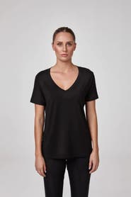 Forever & Always Alaia Deep V-neck Ultra Soft Modal T-shirt