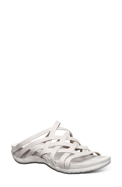 Zinnia Faux Leather Slide Sandal