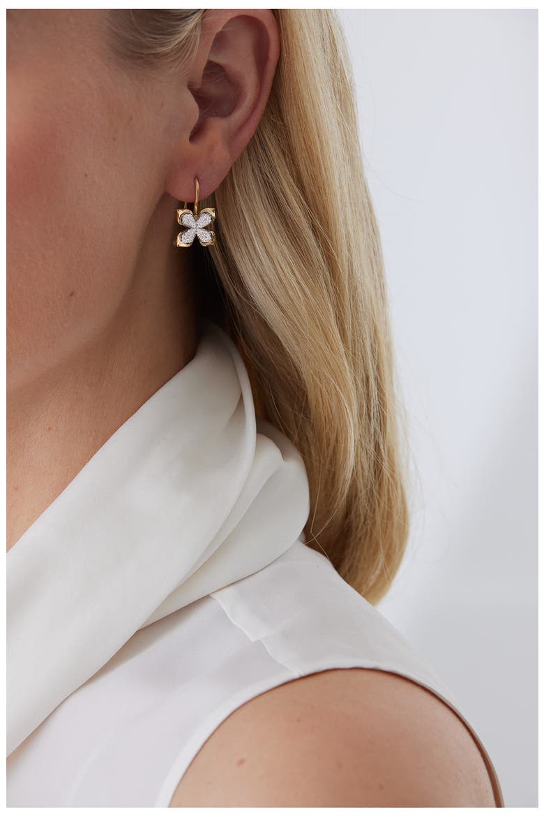 Lierre Diamond Petal Drop Earrings, Alternate, color, WHITE GOLD