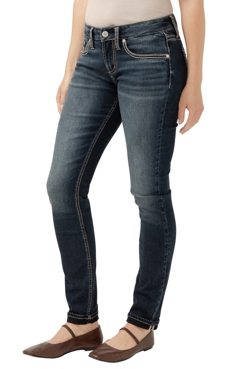 Silver Jeans Co. Skinny Girlfriend Jeans, Alternate, color, Indigo
