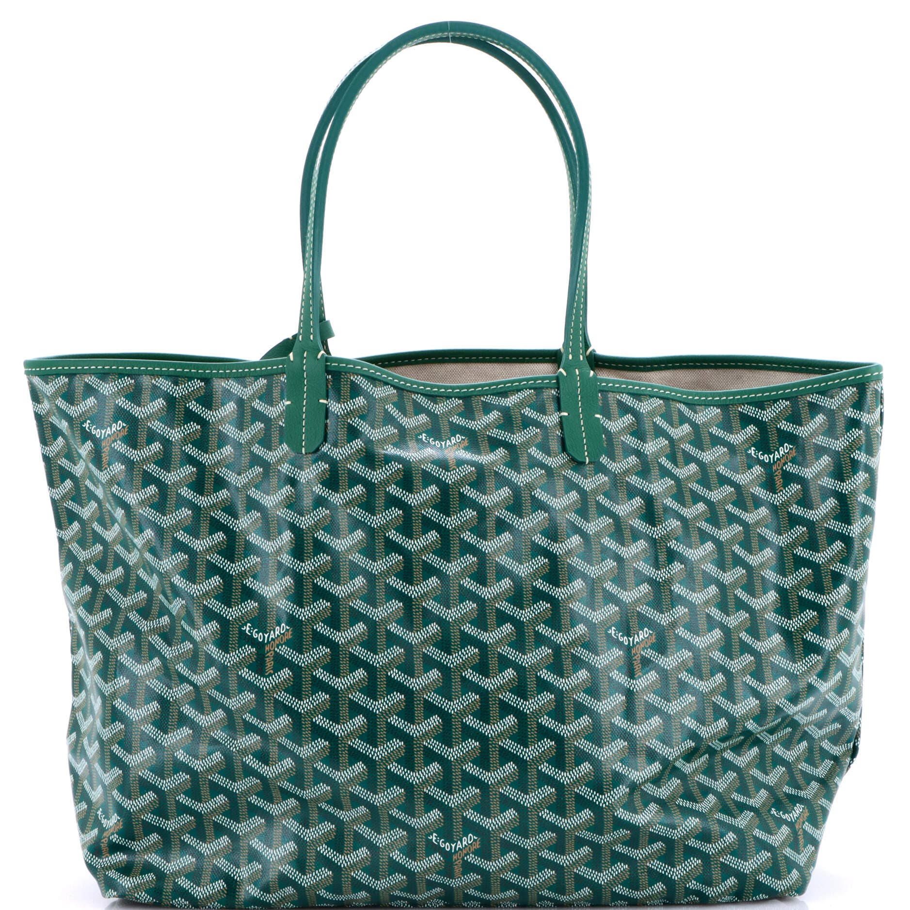 Pre-Owned Goyard Saint Louis Tote Coated Canvas PM, Main, color, Green