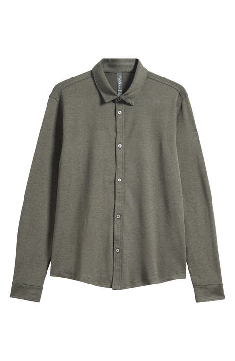 Ponto Knit Button-Up Shirt