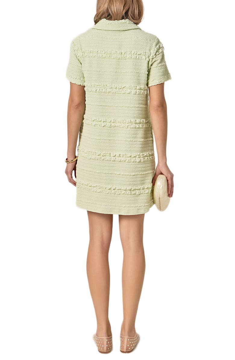 English Factory Embroidered Stretch Polo Minidress, Alternate, color, Pistachio