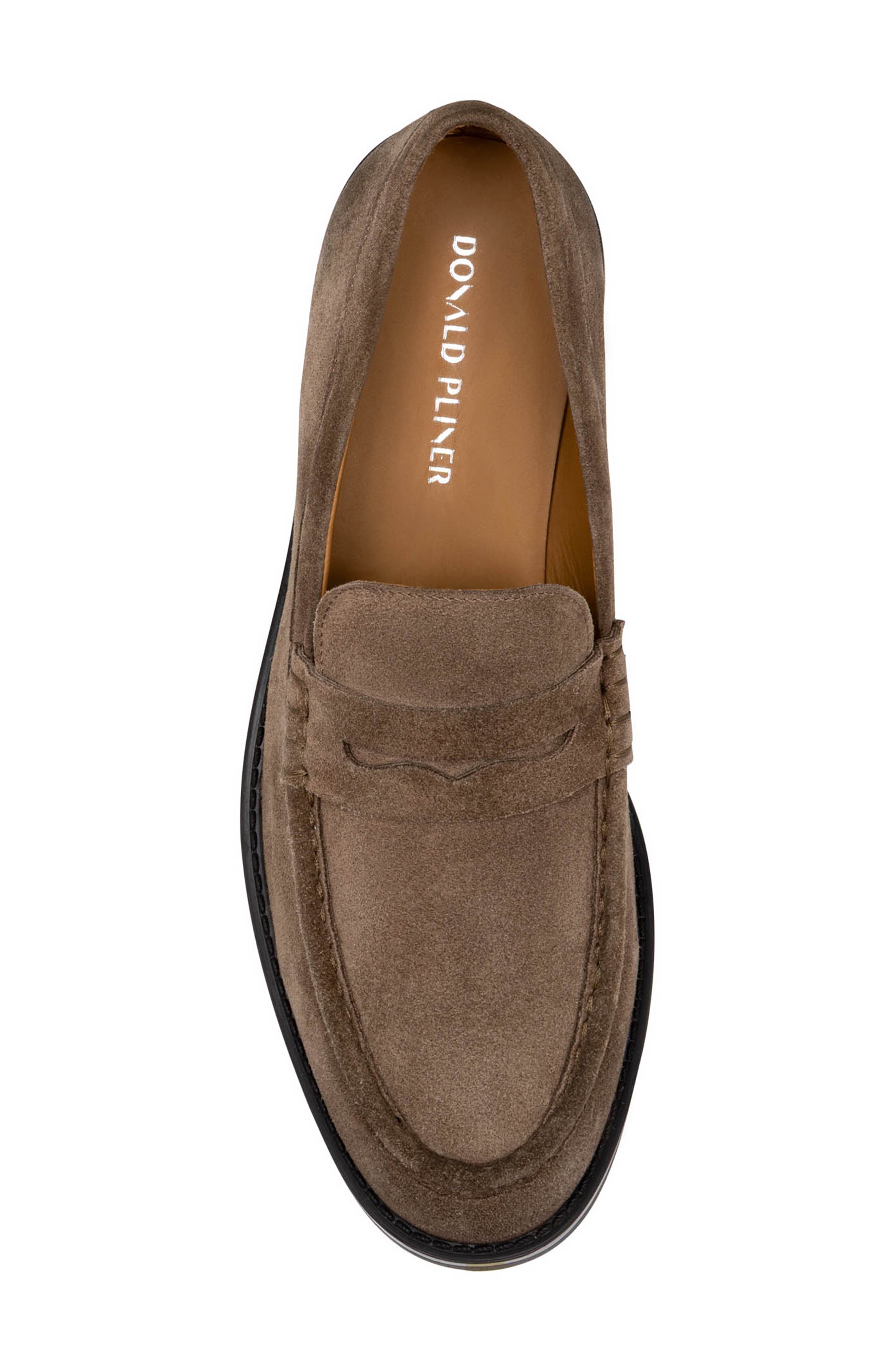 Caiden Penny Loafer, Alternate, color, DARK TAUPE