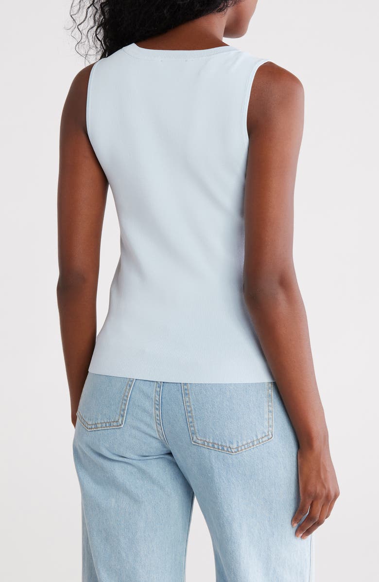 DKNY Mixed Media Sleeveless Sweater, Alternate, color, Skyway Blue