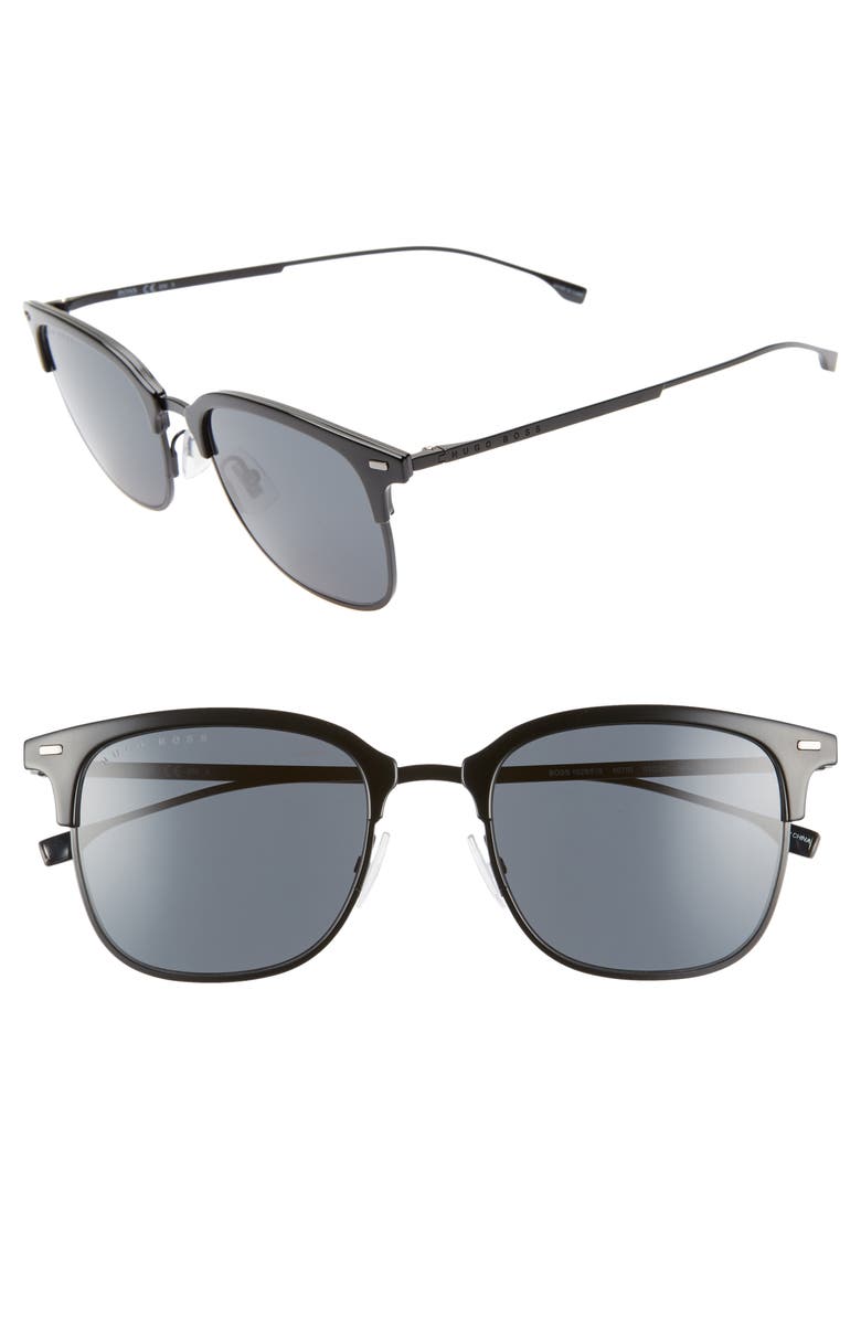 BOSS 53mm Special Fit Semi Rimless Sunglasses, Main, color, 
