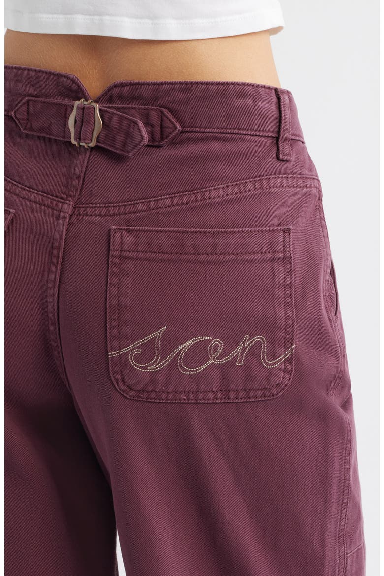 Drew Wide Leg Jeans, Alternate, color, BURGUNDY