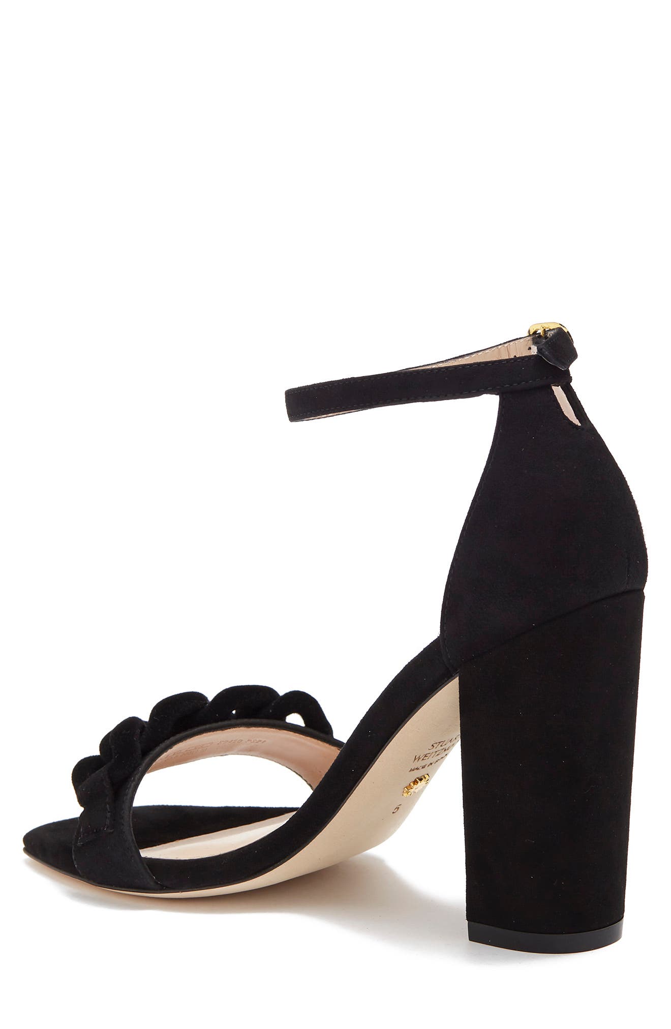 Stuart Weitzman Amelina Suede Block Heel Sandal, Alternate, color, 
