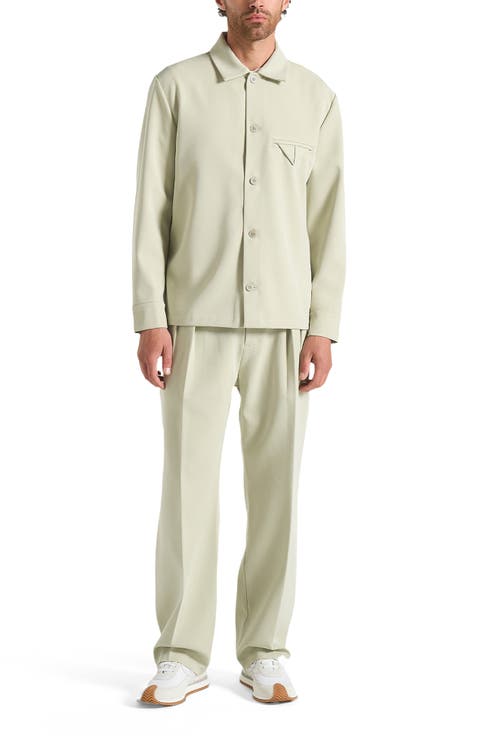 Leo Hatched Tailored Overshirt