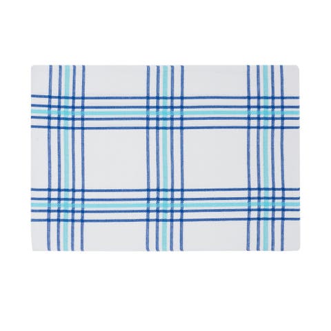 River Run Blue & White Set of 6 Placemats, 13" x 19"