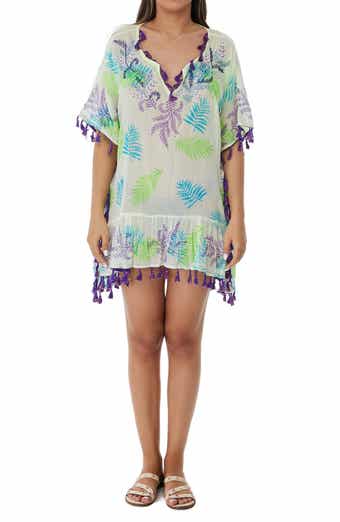 Tassel-Trimmed Short Poncho