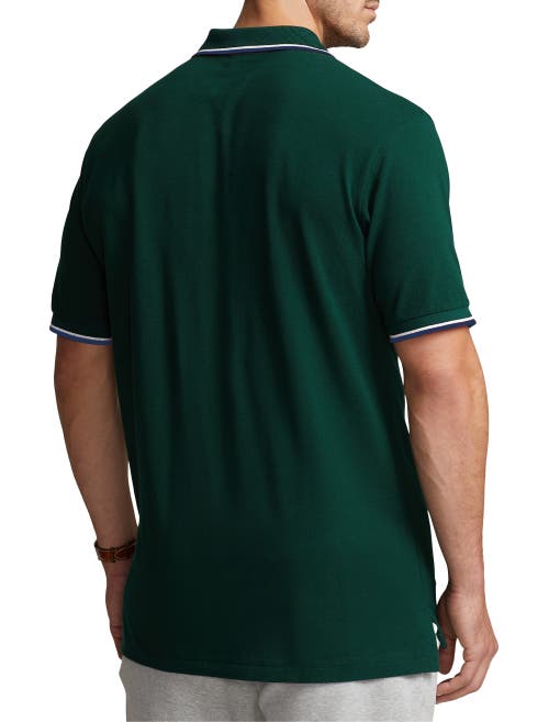 Polo Ralph Lauren Tipped Mesh Polo Shirt In Moss Agate