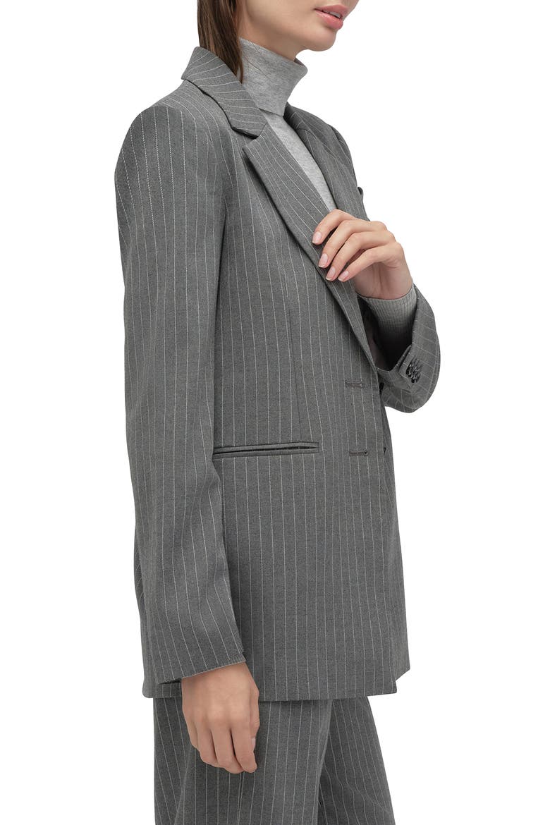 The Alexis Pinstripe Longline Blazer, Alternate, color, SHADOW PINSTRIPE