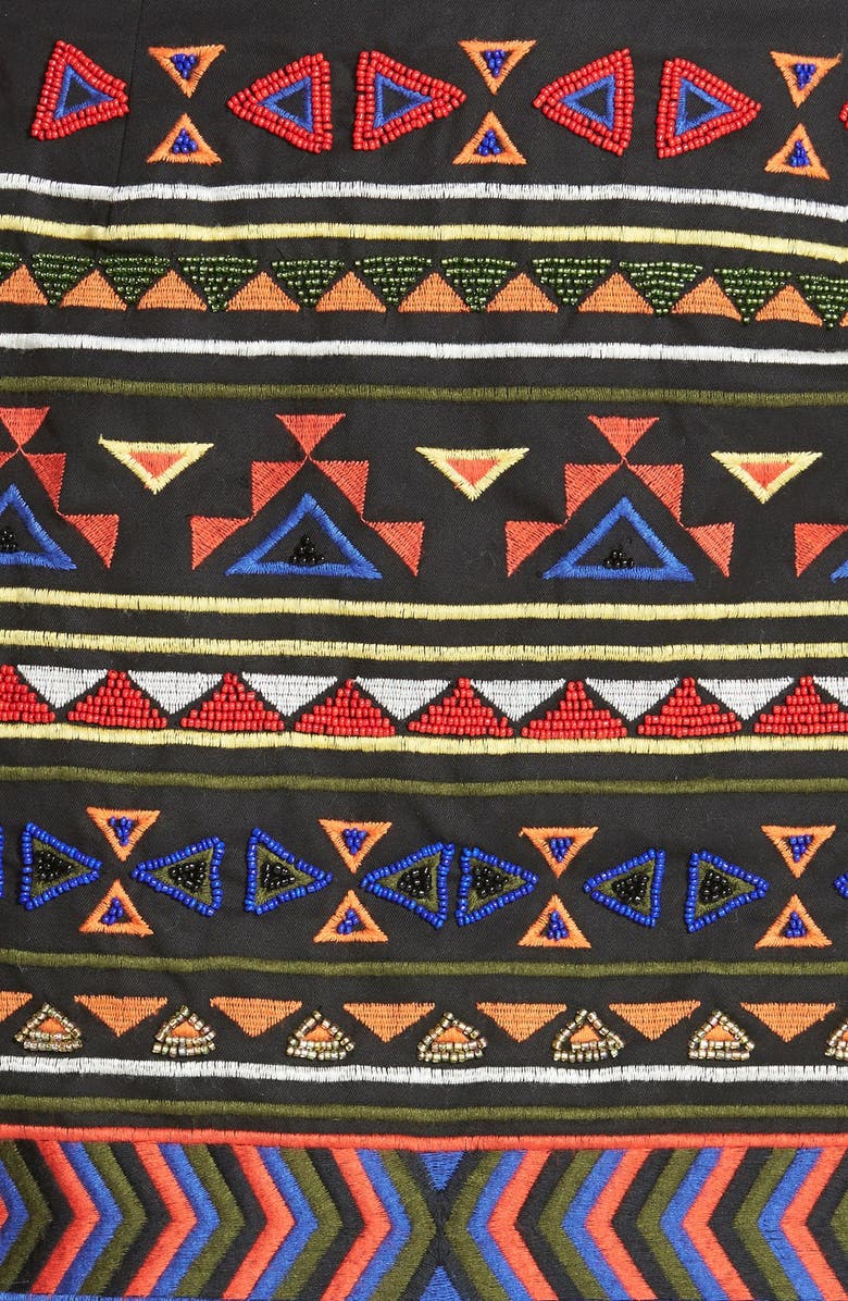 Sam Edelman Beaded Geo Print Miniskirt, Alternate, color,