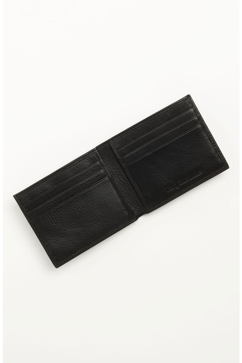 Bifold Leather Wallet, Alternate, color, BLACK