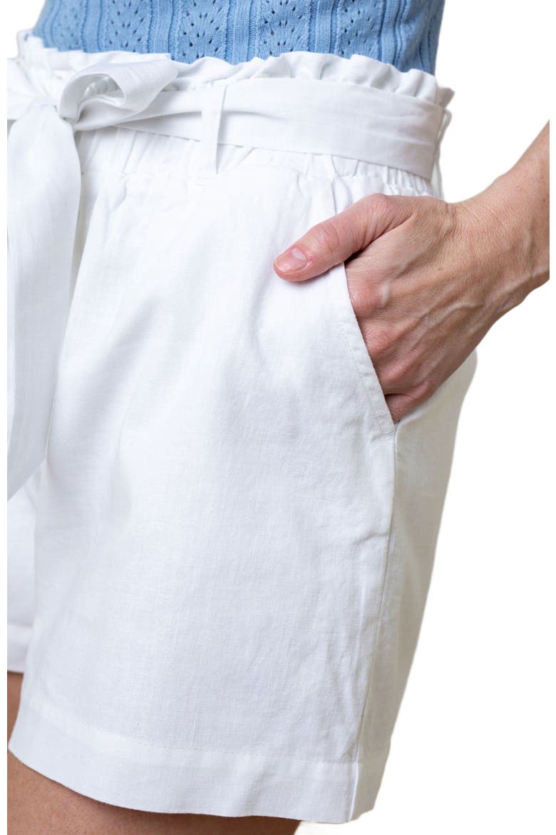 Womens' Cinched Waist Short, Main, color, White Linen