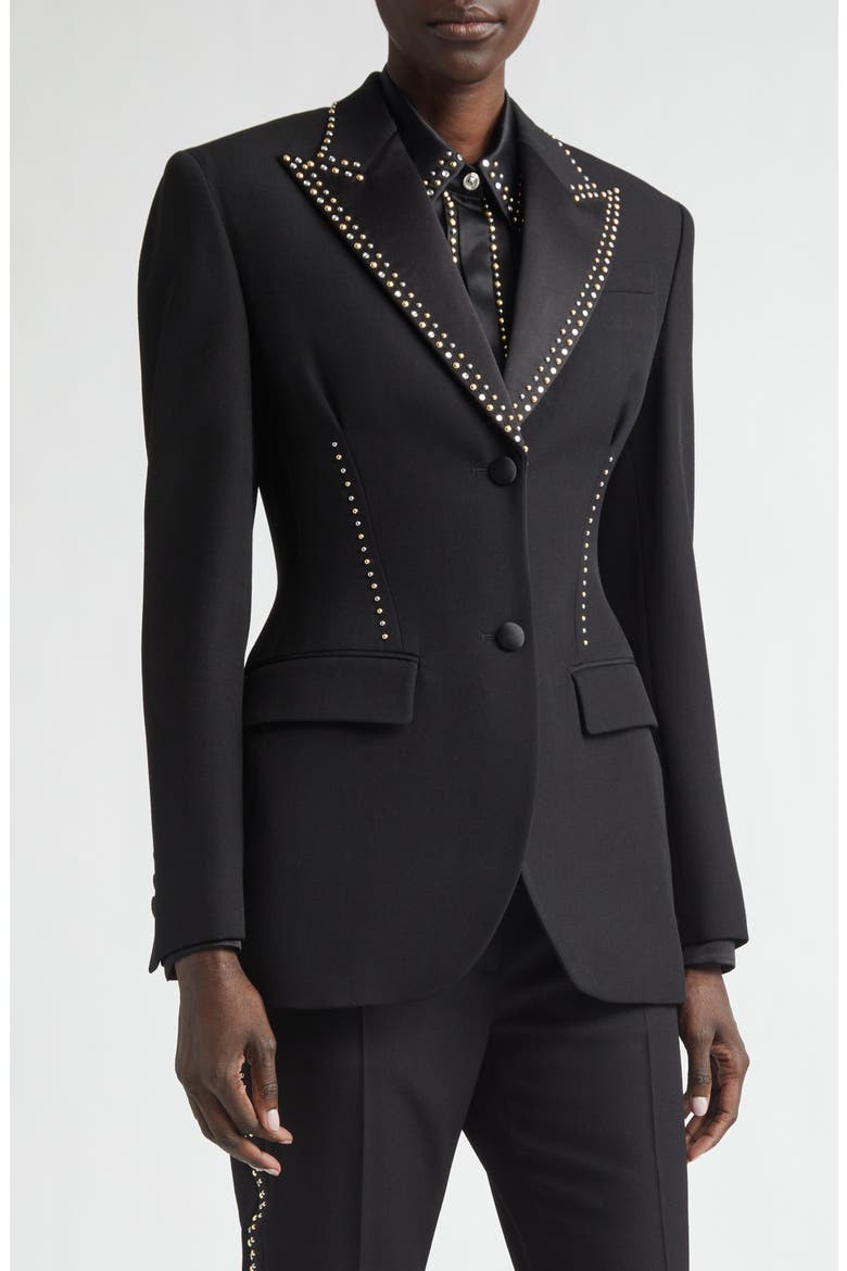 Wool Grain de Poudre Jacket, Main, color, BLACK