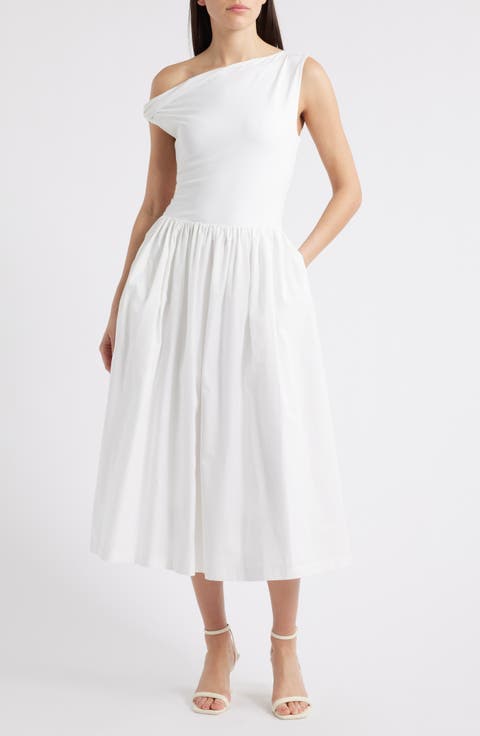 【NO DRESS】White angel dress (ワンピース) Define White Satin Asymmetric Fishtail Maxi Dress – Club L