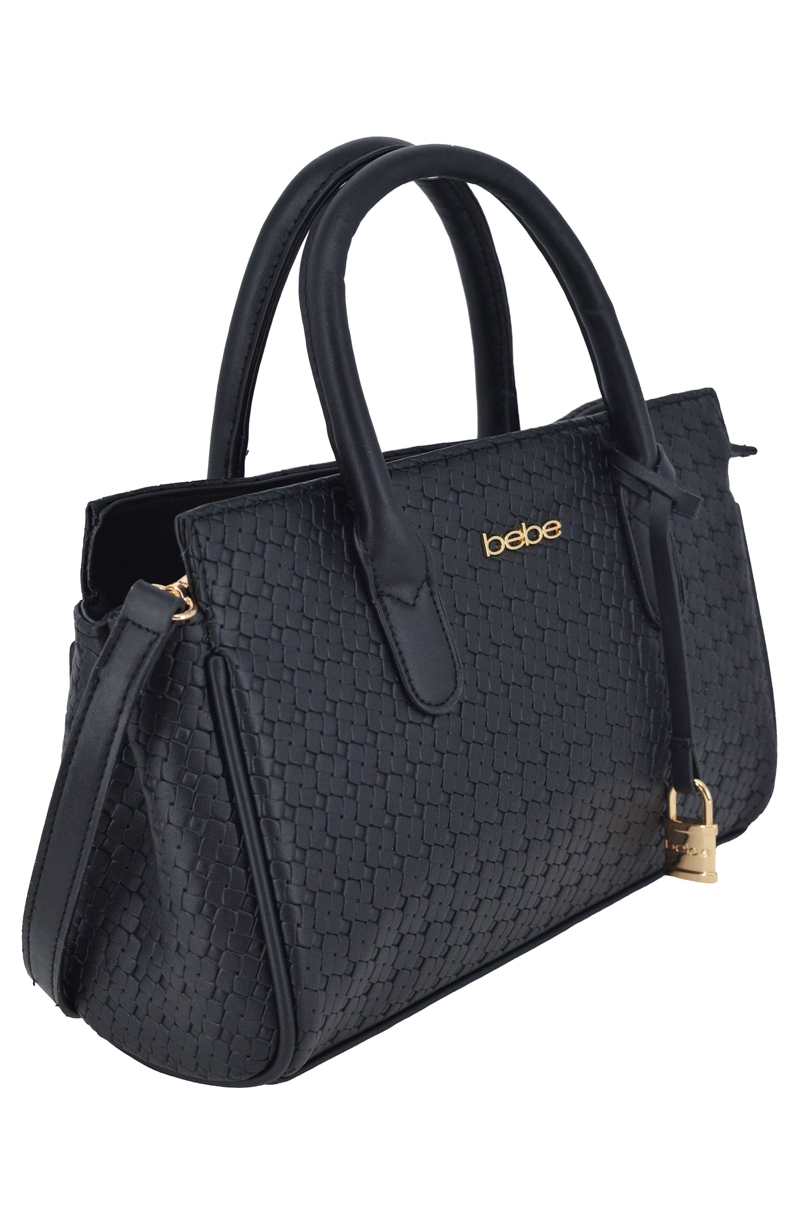 bebe Otto Small Satchel, Alternate, color, Black