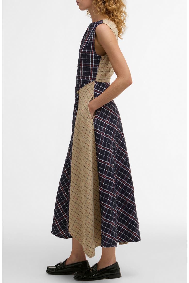 Dalbury Mix Tartan Midi Dress, Alternate, color, MULTI CHECK