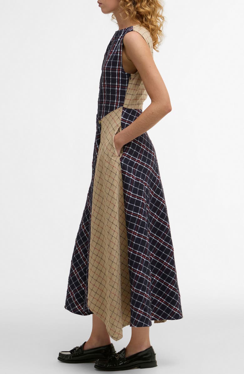 Barbour Dalbury Mix Tartan Midi Dress, Alternate, color, Multi Check