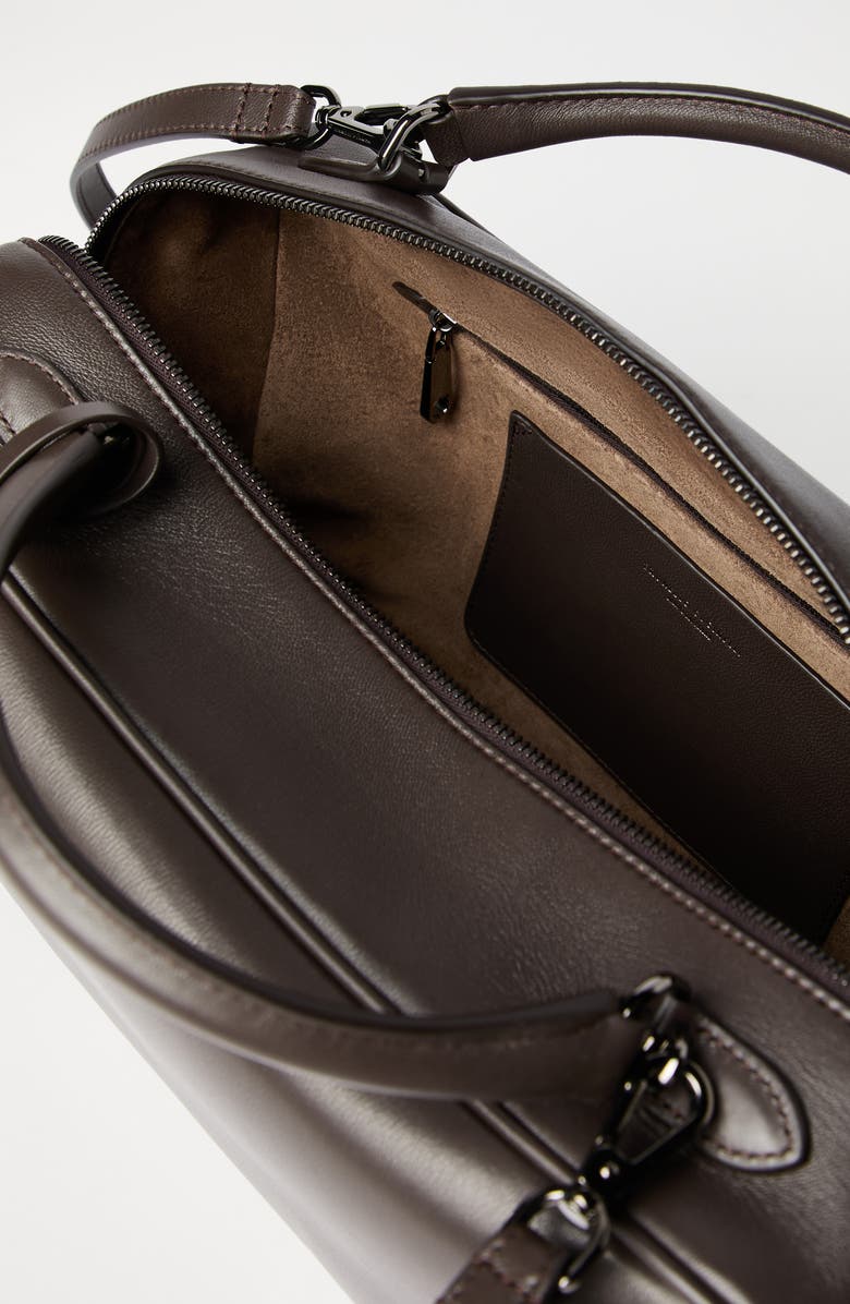 Brunello Cucinelli Nappa Boston Explorer bag, Alternate, color, Rust Brown