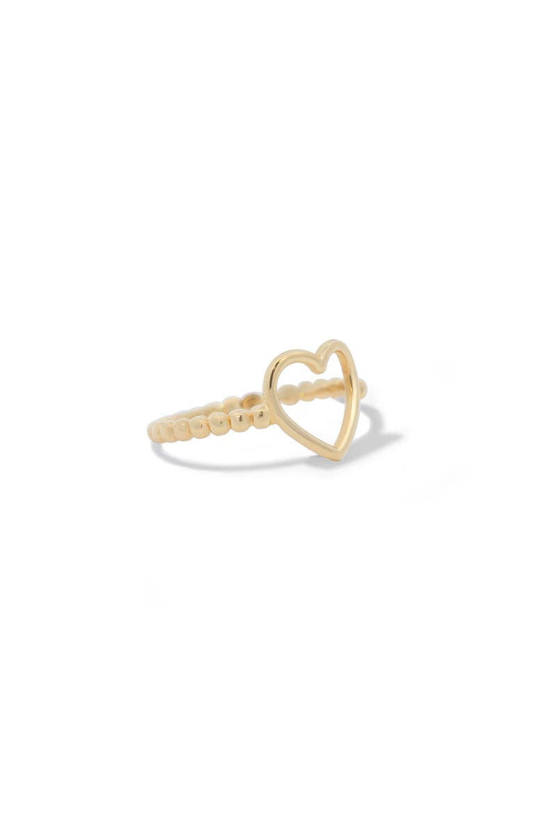 Gold Open Heart Ring, Alternate, color, Yellow Gold
