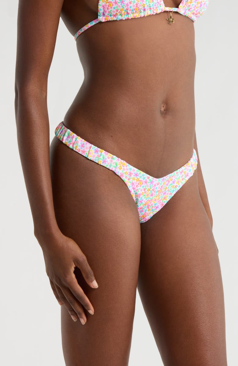 Kulani Kinis Retro Y-Cut Bikini Bottoms, Alternate, color, Field Trip