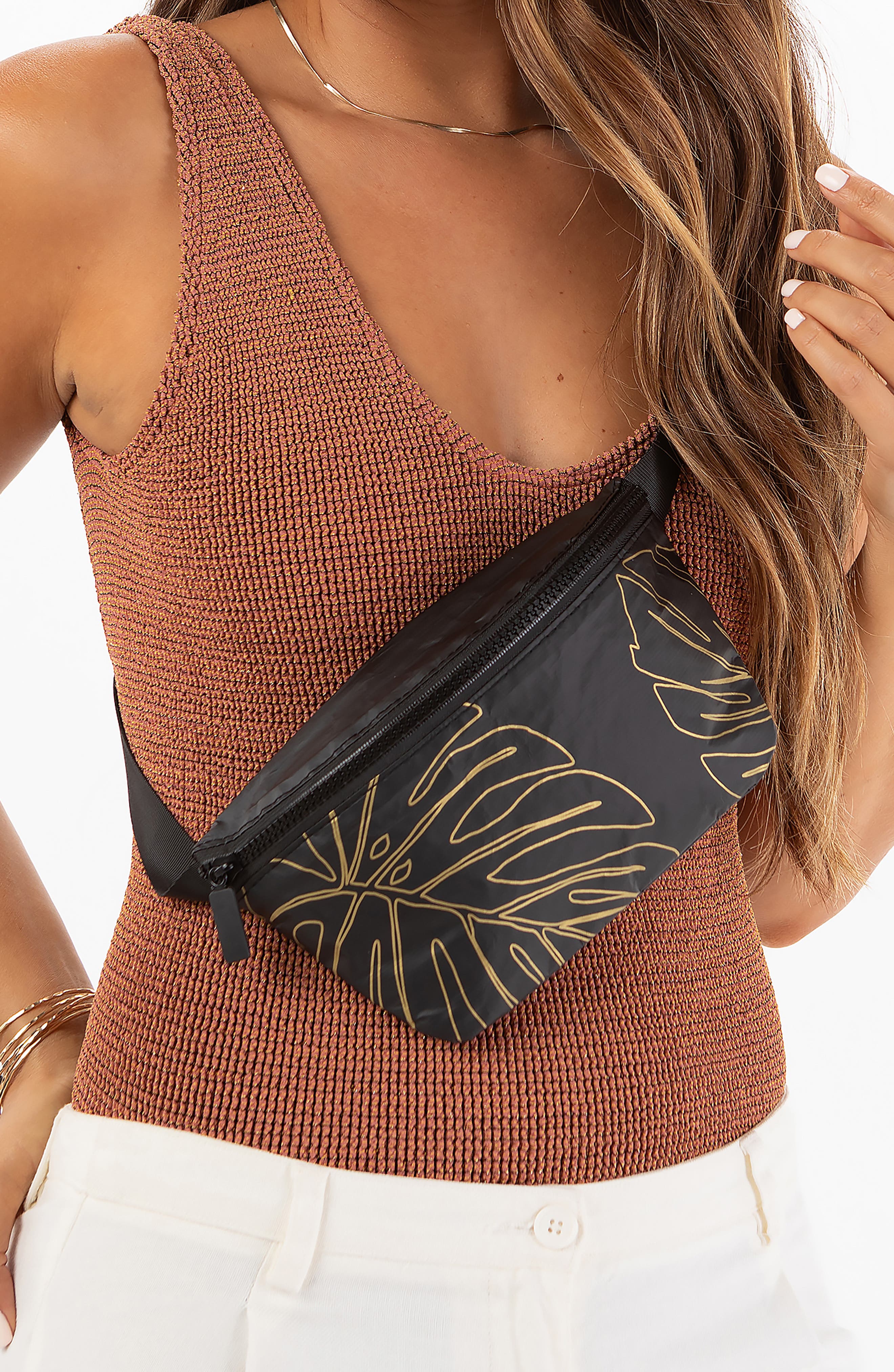 Aloha Collection Mini Lanai Water Resistant Tyvek<sup>®</sup> Belt Bag, Alternate, color, 