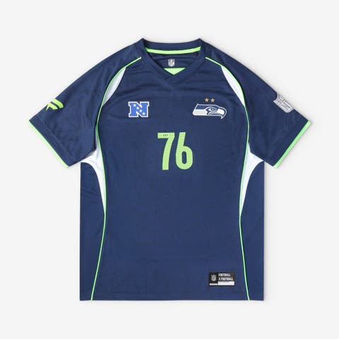Youth Fanatics College Navy Seattle Seahawks Football x Football V-Neck Fan Top