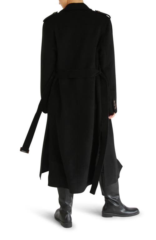 Belle & Bloom Skylilght Longline Wool Blend Coat In Black