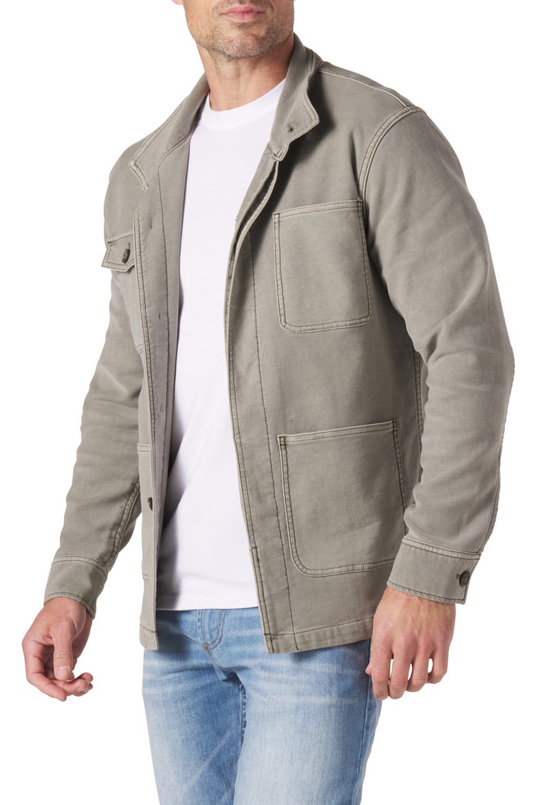Comfort Terry Cloth Chore Coat, Alternate, color, MOSS