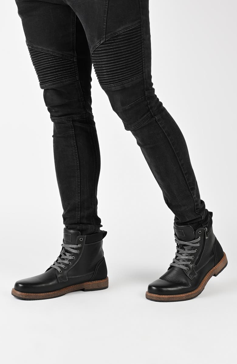 VANCE CO Metcalf Lace-Up Boot, Alternate, color, Charcoal