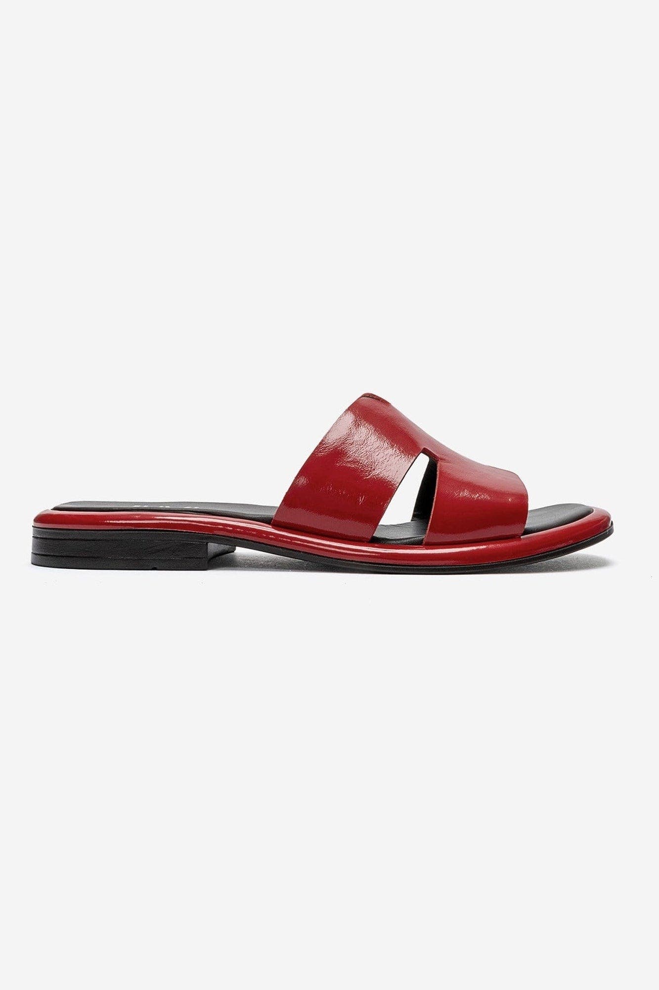Brio Leather Sandal, Alternate, color, Red Patent