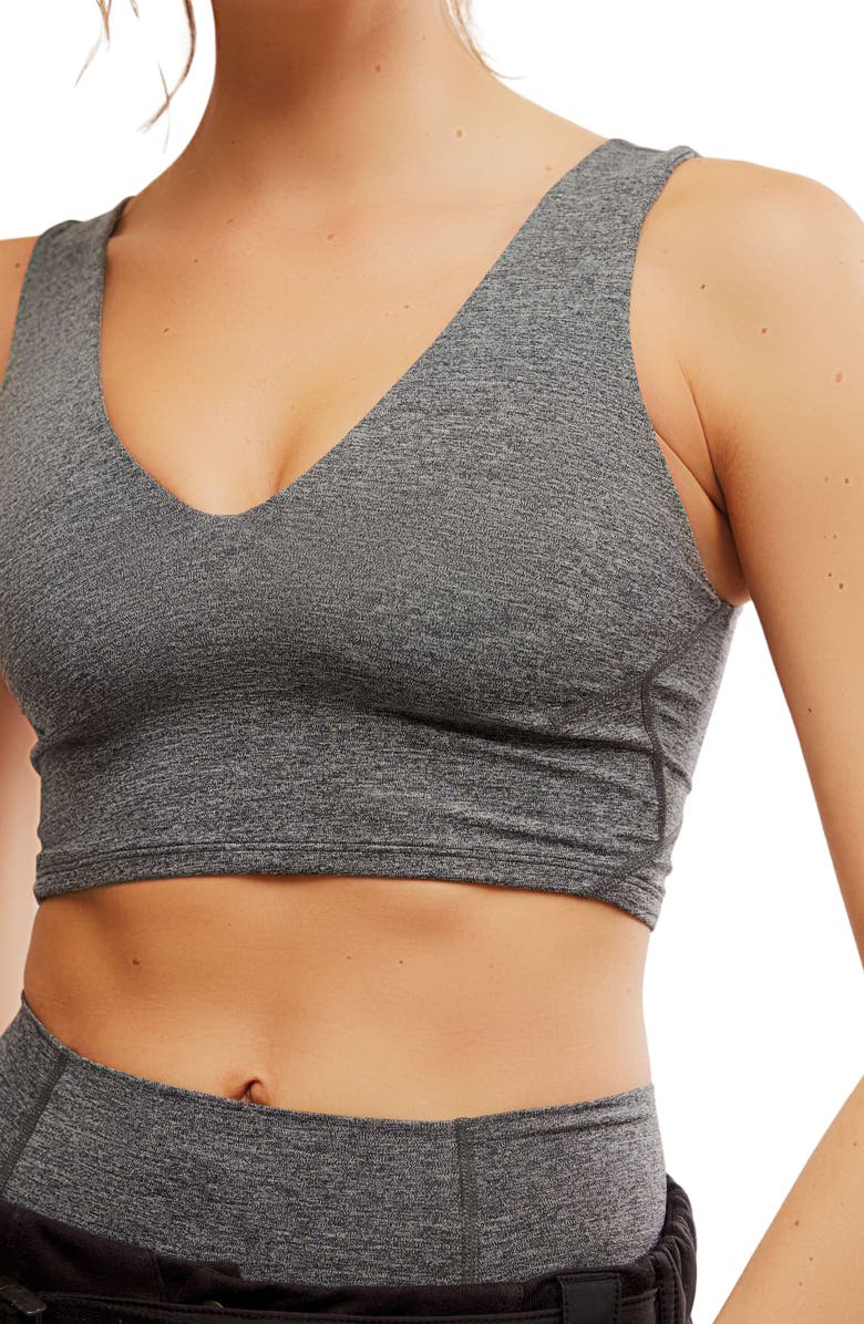 Free People FP Movement Never Better Heather Crop Top, Alternate, color,