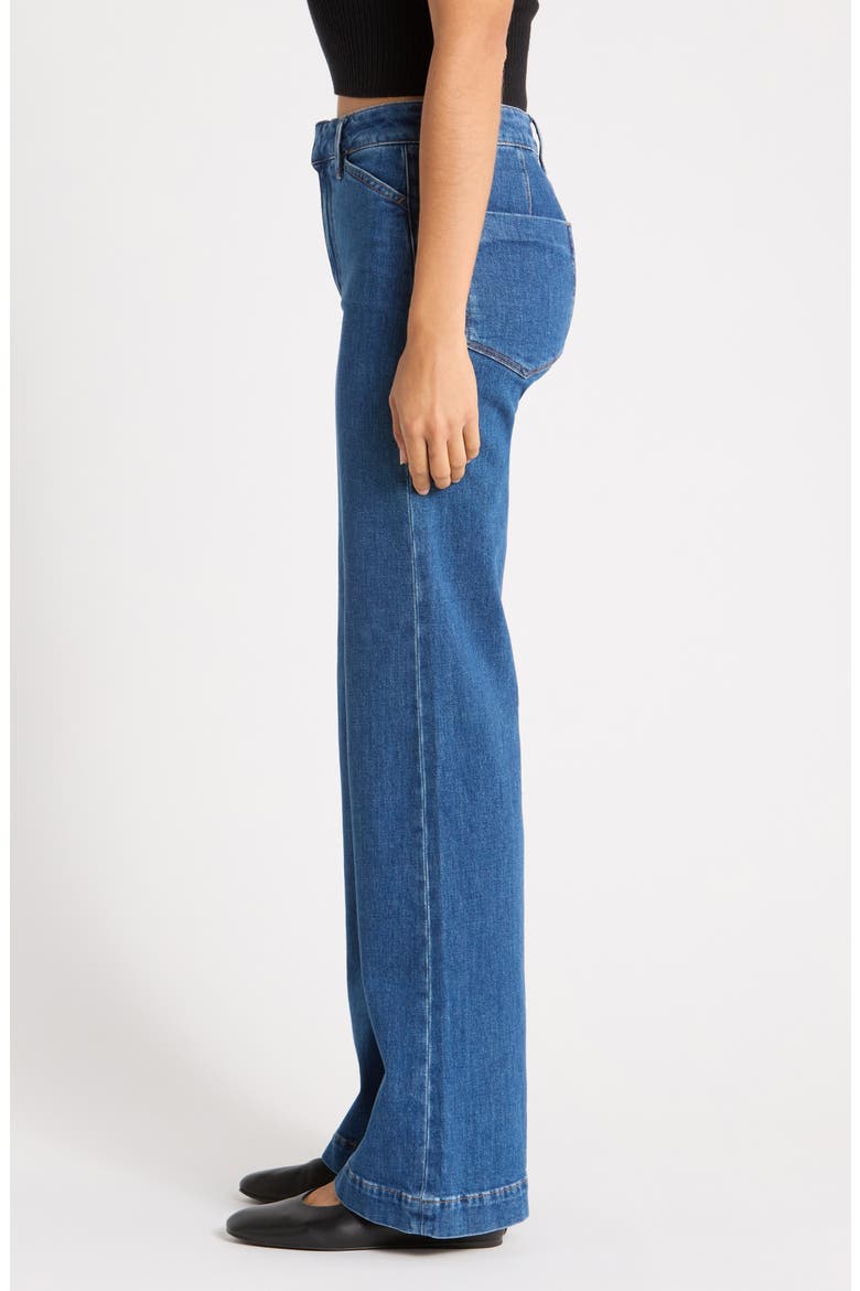 Leenah Curved Pocket High Waist Wide Leg Jeans, Alternate, color, GLENDORA