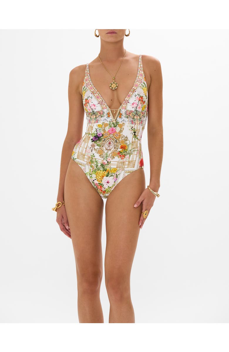 Camilla HIGH TRI ONE PIECE WITH FRONT TRIM EGYPTIAN ROSE, Alternate, color,