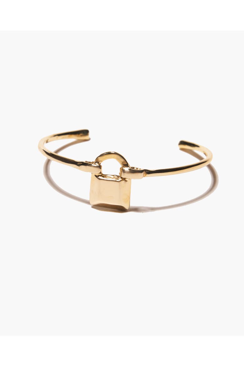 Lock Cuff, Alternate, color, Brass