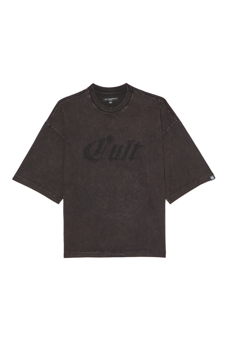Metal Logo Oversize T-Shirt, Alternate, color, VINTAGE CHARCOAL