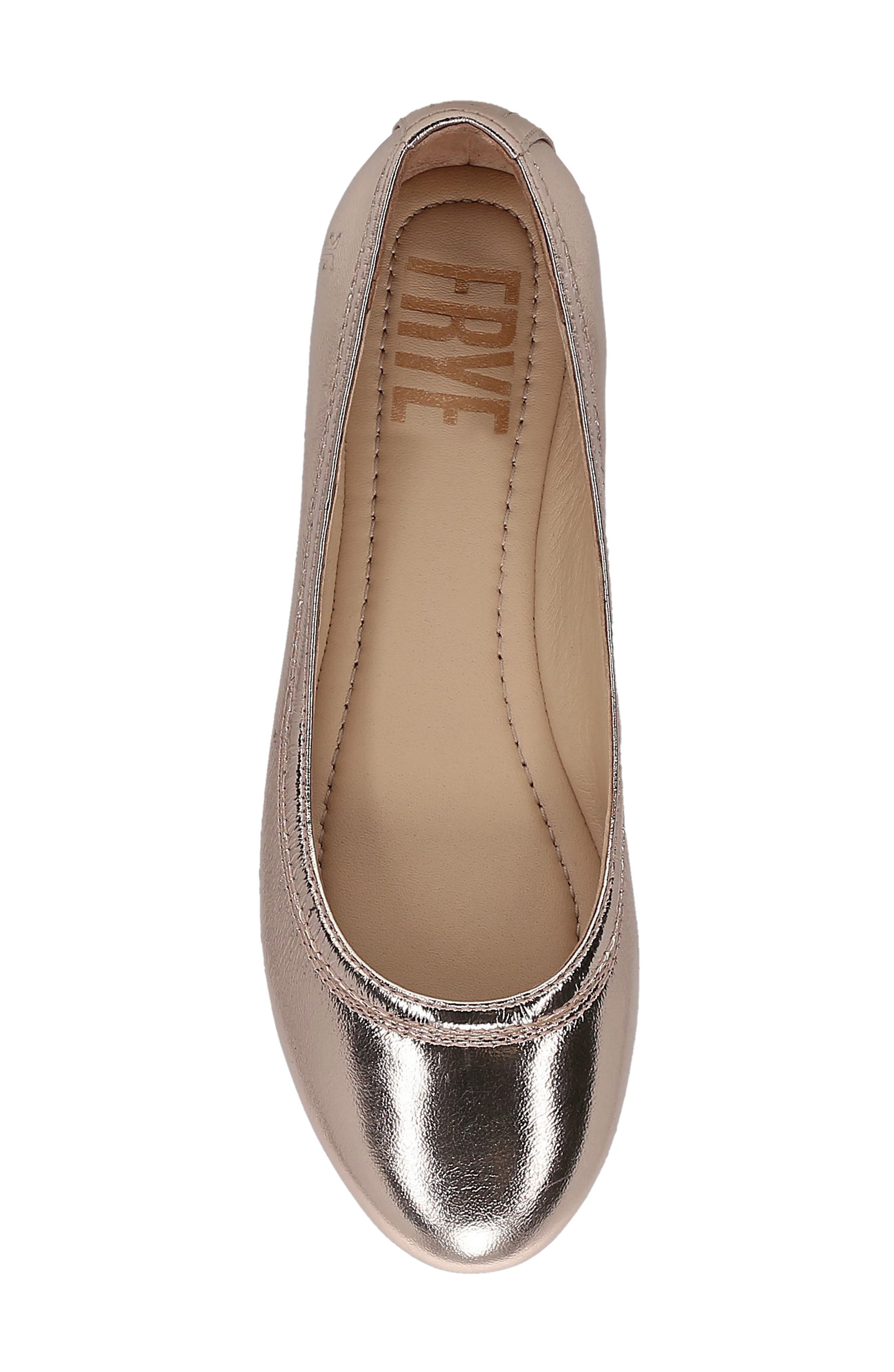 Frye Carson Ballet Flat, Alternate, color, Rose Gold