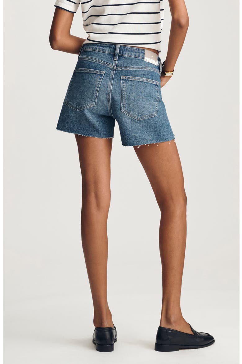 Heidi High Waist Denim Cutoff Shorts, Alternate, color, DARK USED CLASSIC BLUE