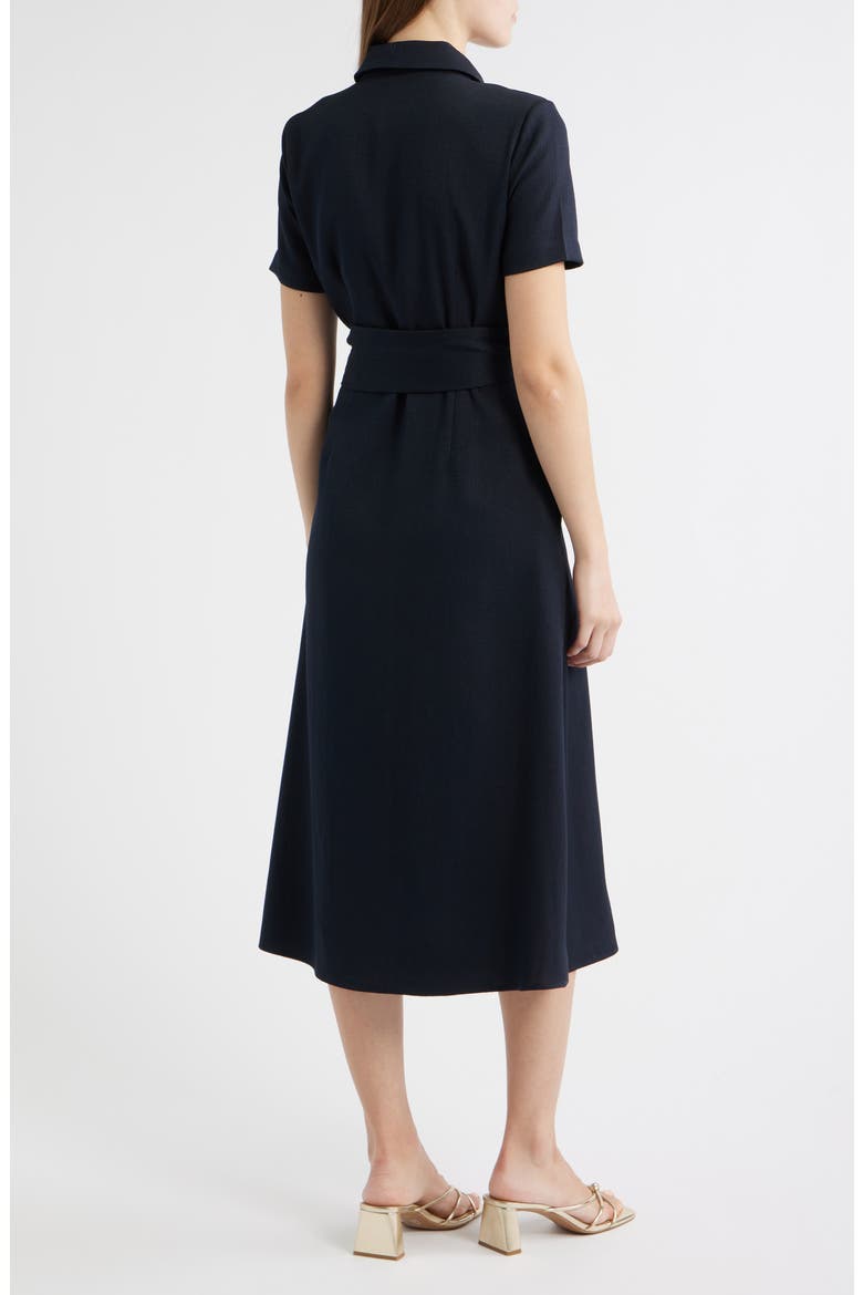 Belted Midi Shirtdress, Alternate, color, NAVY