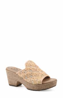 CLIFFS BY WHITE MOUNTAIN Bizzie Platform Wedge Espadrille Sandal