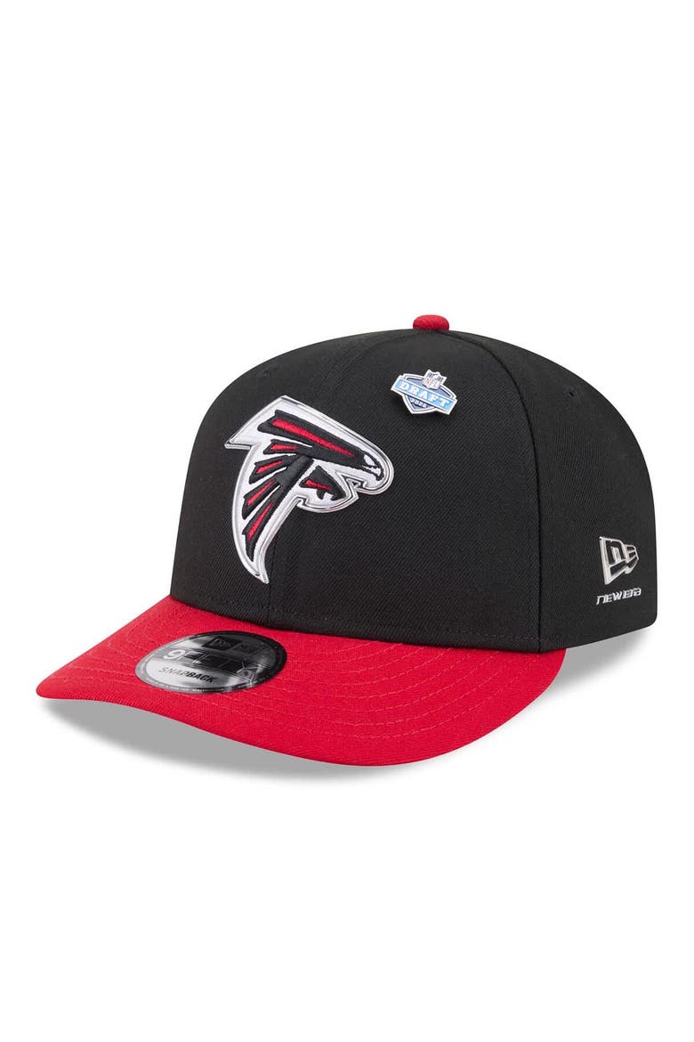 Men's New Era  Black/Red Atlanta Falcons 2026 NFL Draft On Stage Pre-Curved 9FIFTY Snapback Hat, Main, color, Black