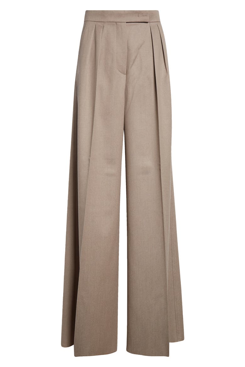 Baden Virgin Wool Twill Wide Leg Pants, Alternate, color, HAZELNUT BROWN